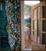 Дизайн-проект морской квартиры с росписью на стене